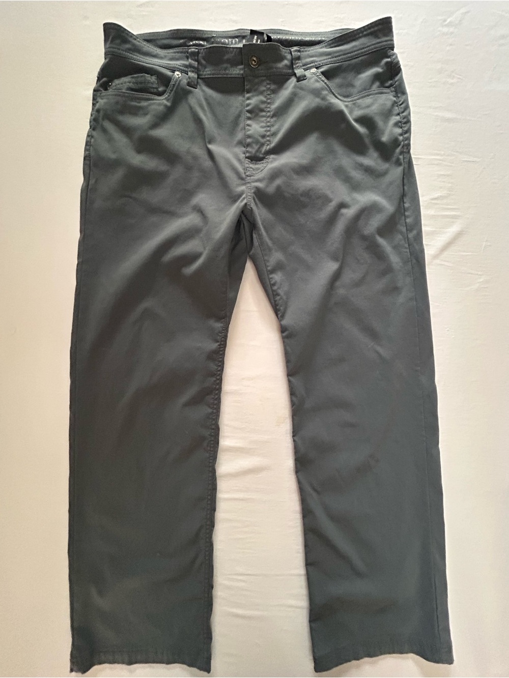 Prana Hiking Pants Mens 38x30 Gray Slim Fit Outdoor Stretch Trail Pants
